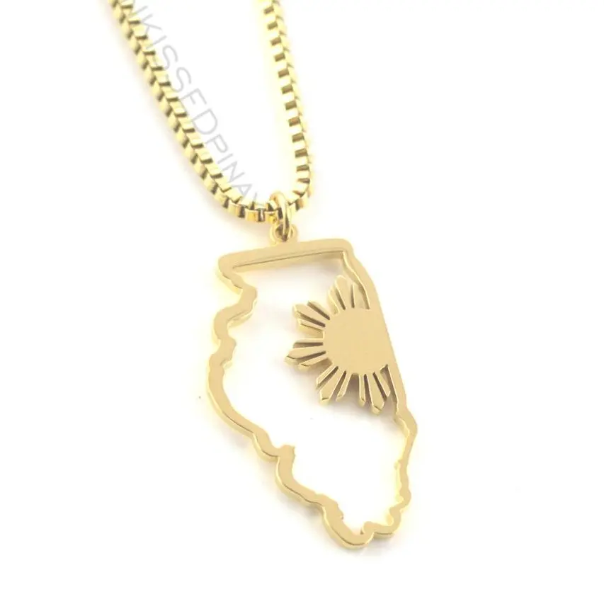 Illinois x Filipino Sun Necklace