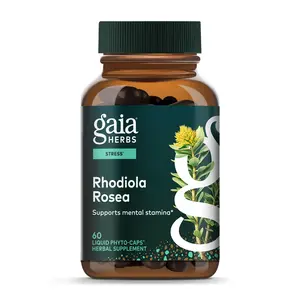Gaia Herbs Rhodiola Rosea - Stress Support Supplement Traditionally for Supporting Healthy Stamina & Endurance - with Siberian Rhodiola Root Extract