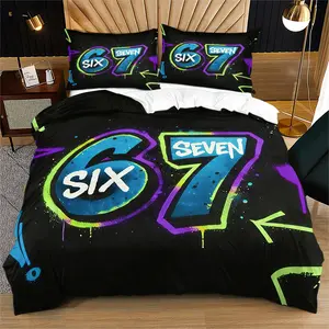 Fluro Graffiti Bedding Set (includes 1 Fitted Sheet & 1-2 Pillowcases), sixty seven Patterns, Soft Comfortable Sheets Bed Sheet Sets for Kids' Bedroom and Guest Room