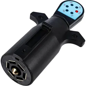 Trailer Light Tester, 7 Pin Trailer Plug Testerwith Red LED, 7 Way Trailer Plug Testerfor Diagnosing and Fixing Trailer Socket Circuit Problems,By Traiisutor