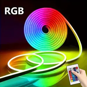 Neon light strip, a waterproof and flexible light, comes with a Bluetooth remote control for home decoration.