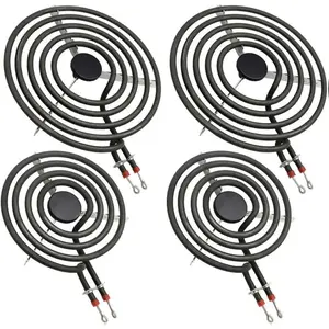 Electric Range Burner Element Unit Set - Replacement for - Package Include 2 pcs 6" and 2 pcs 8"