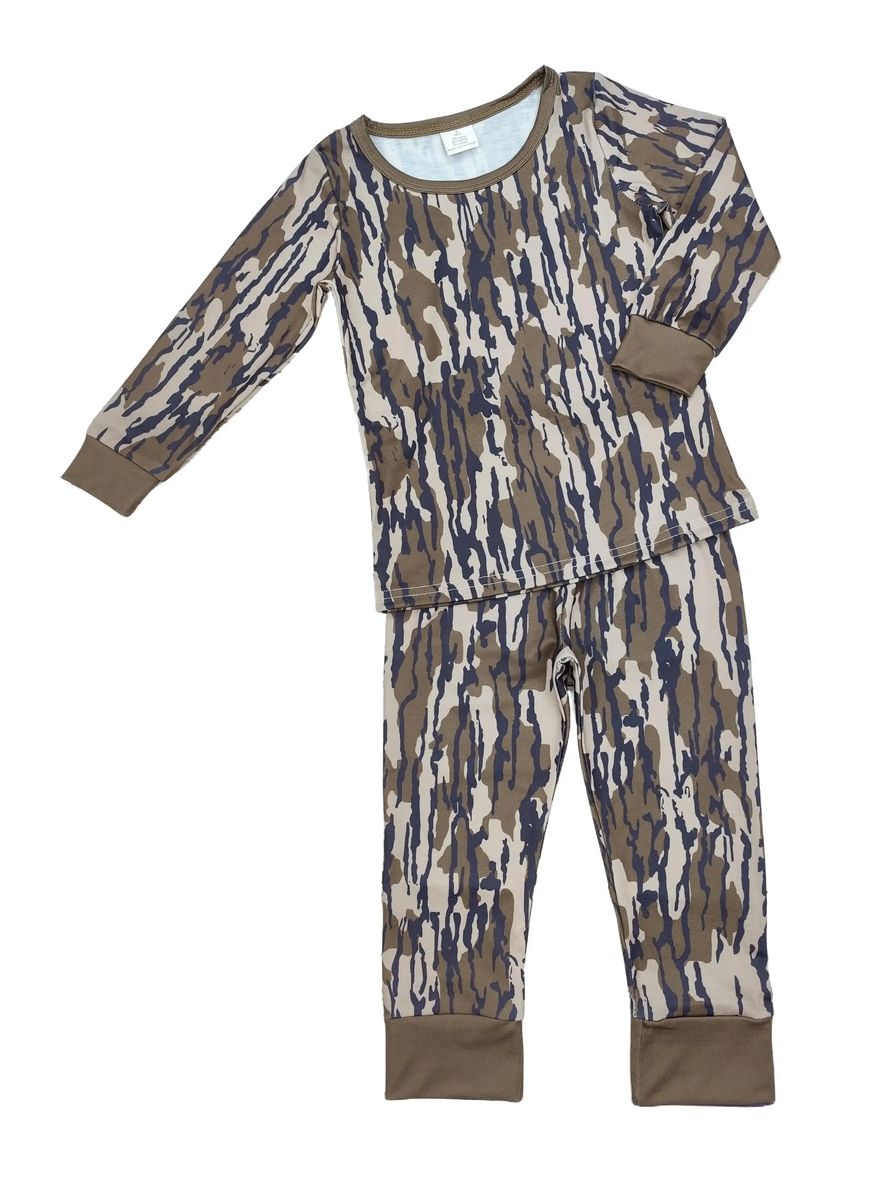 Camo Print Long Sleeve Kids Pajama