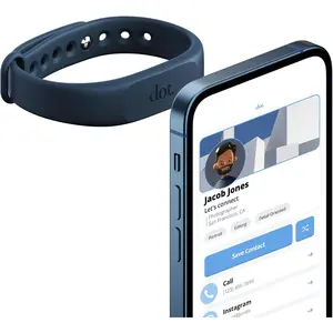 dot. Band - Digital Business Card Wristband - Tap Compatible with iPhone & Android (Blue)