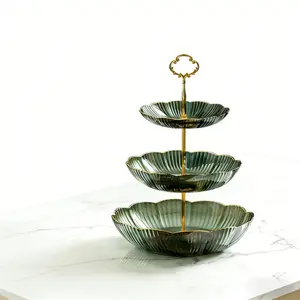Luxury Fruit Tray, European Style Cake Stand, Living Room Snack Storage, Party Event Wedding Gift Decorative Tray, Festive Atmosphere