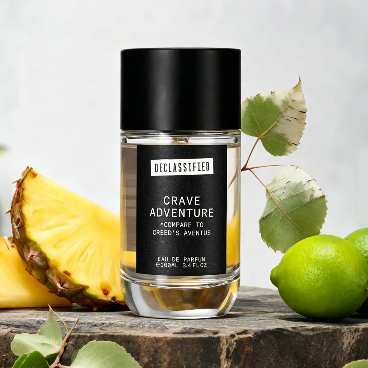 Declassified CRAVE ADVENTURE | Affordable Chypre Fruity |  Pineapple, Bergamot,Amber, Musk&Oakmoss |100ml Men Eau de Parfum