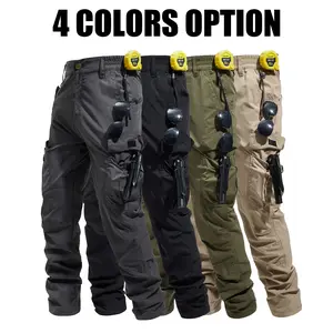 Men’s multi-pocket tactical cargo straight-leg pants — casual, wear-resistant, scratch-resistant outdoor trousers fathersdaygift
