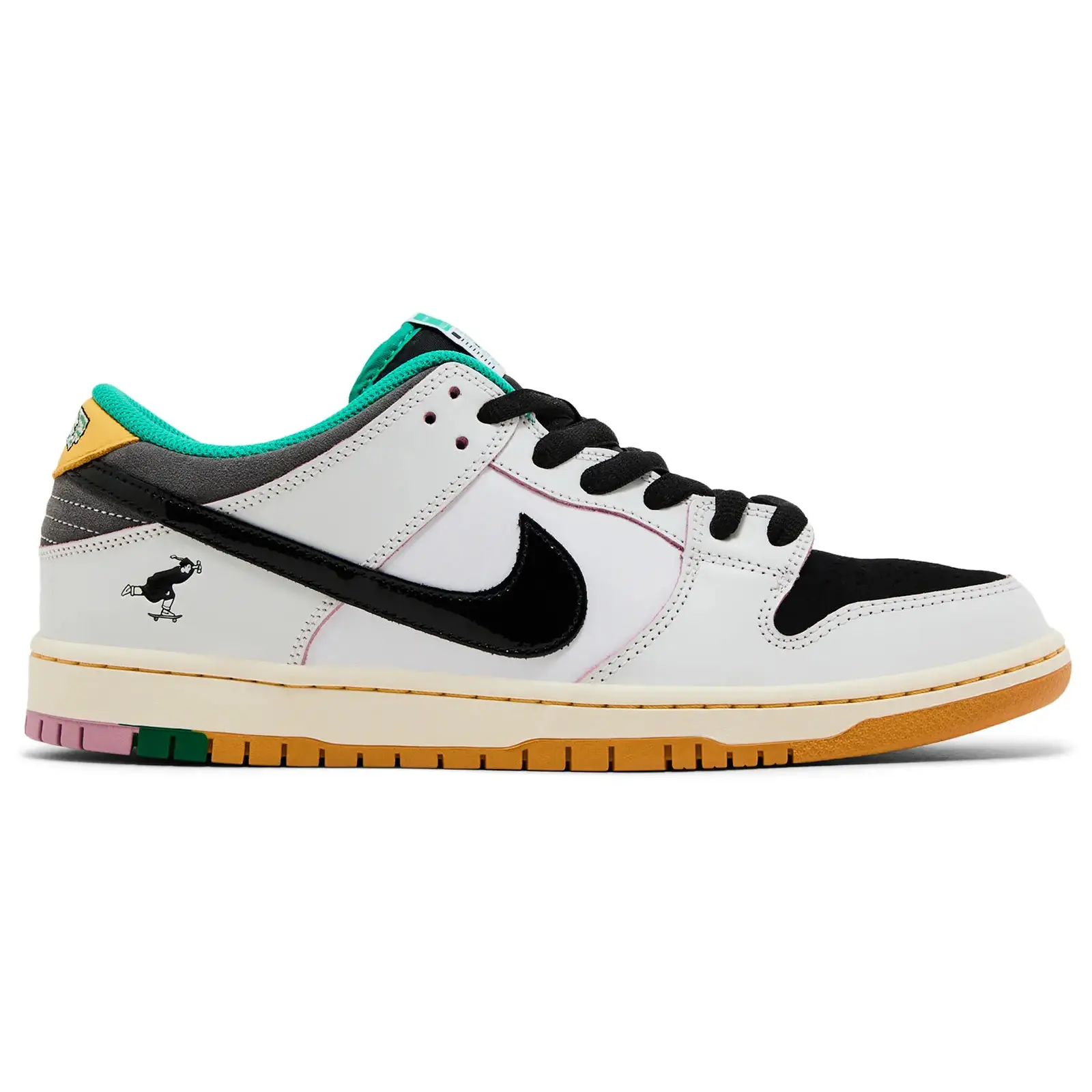NIKE SB Dunk Low Chunky Low Top Unisex Sneaker for Skateboarding and Fashion, Men's Sizing, HJ4132-100, Chunky Sole, Low Top Sneaker
