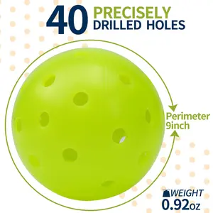 Pickleball Ball Set | Professional USAPA Approved for Sanctioned Tournament Play | 40 Holes & Specifically Designed for Outdoor Courts