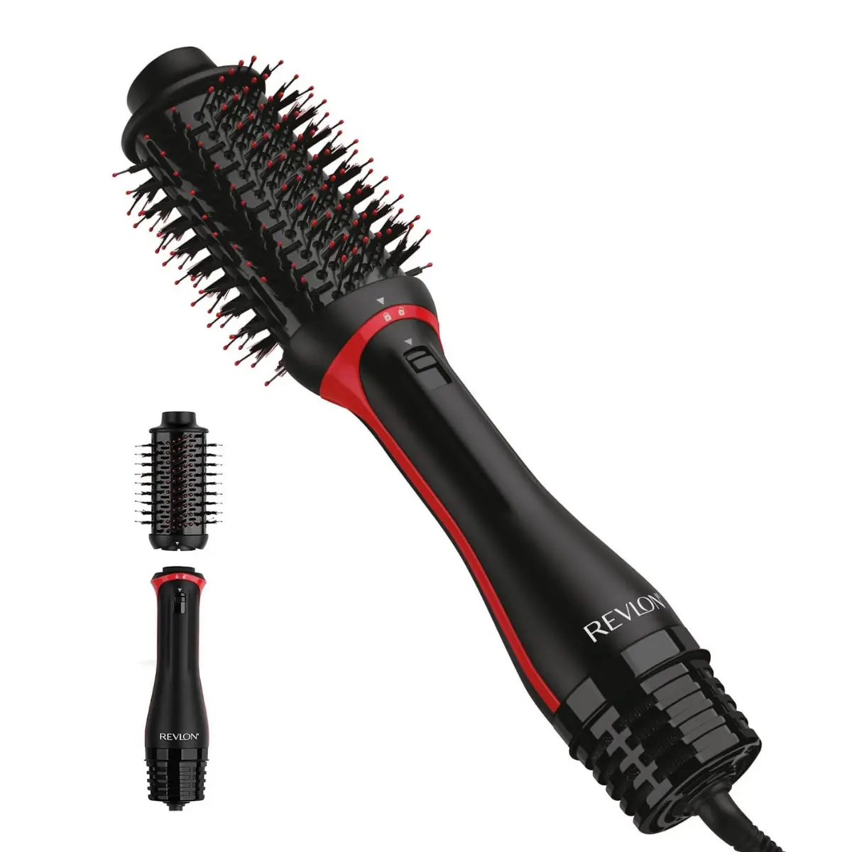 REVLON Titanium 1-Step Volumizer Plus Brush Hair Dryer and Styler (Black) - Travel-Friendly, Fast Salon-Style Blowouts, More Volume, Less Damage, Enhanced Styling Control