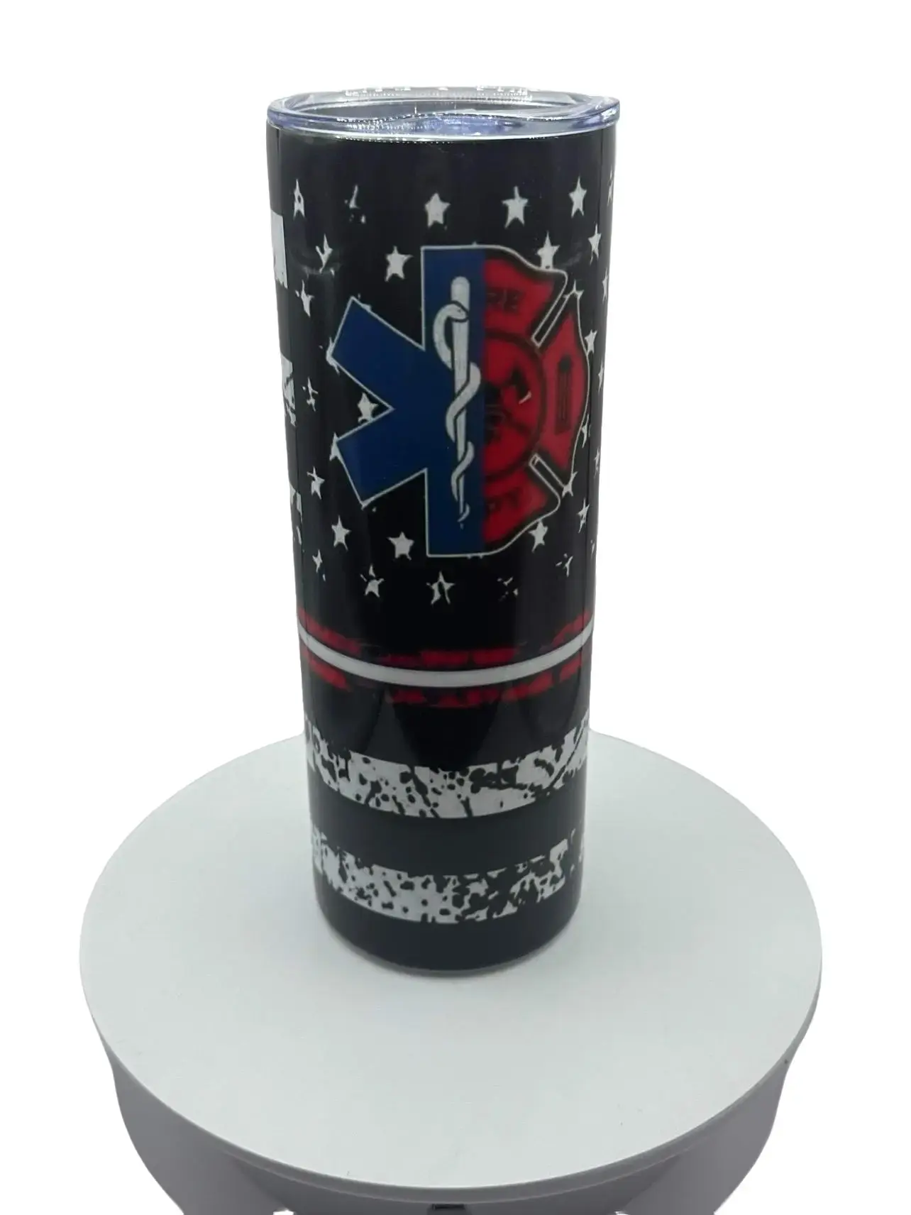 Paramedic and FireFighter Tumbler Drinkware Lightweight Stainless Steel Lid Straw Water Bottles