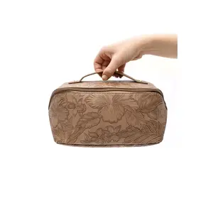 Life In Luxury Large Capacity Cosmetic Bag in Cream