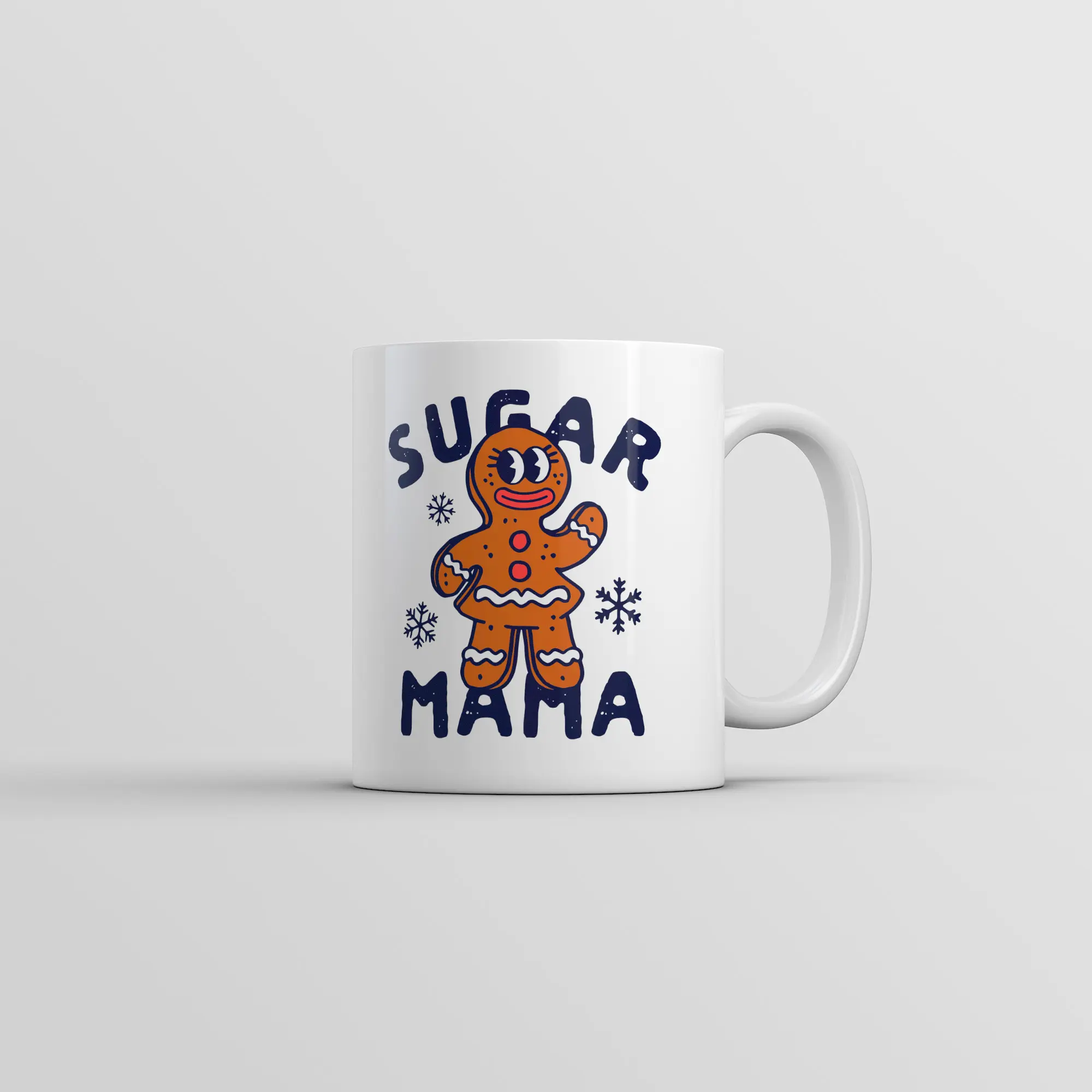 Sugar Mama Gingerbread Mug Funny Sarcastic Christmas Cookie Graphic Coffee Cup - 11oz Funny Coffee Mugs Ceramic Printed Drinkware Cup