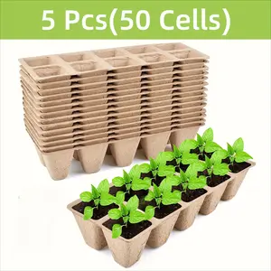 50 cells, seed seedling starter pot tray, PEAT pot seedling pot, seed seedling starter kit, germinating plant starter tray