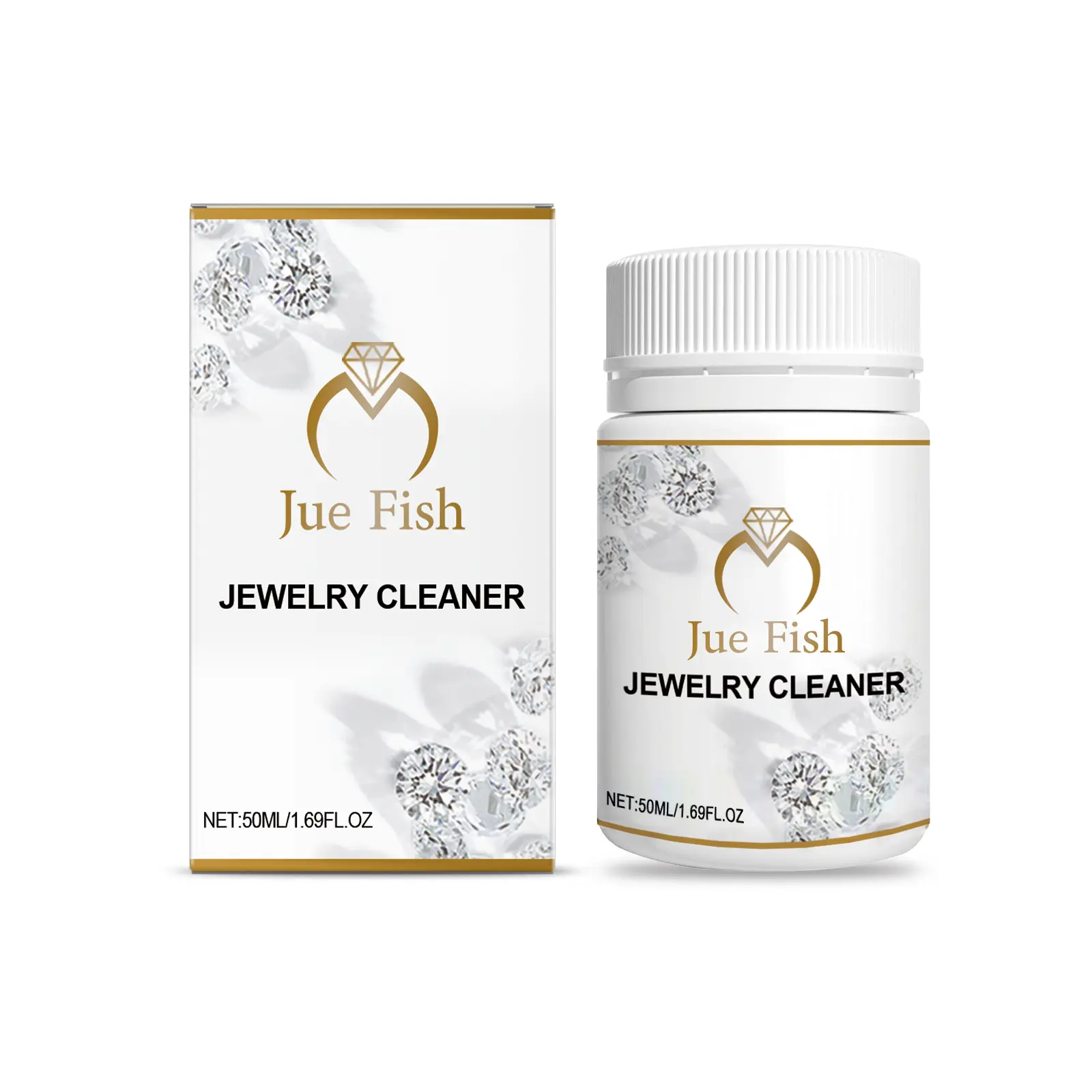 Household Jewelry Cleaner Solution - Towel-Included Metal, Diamond Necklace Rust and Dust Removal Care Formula