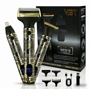 Electric Hair Shaver, 1 Set Electric Razor with Accessories, Nose Hair Trimmer, Multifunctional Electric Razor, Men's Grooming Hair Tool, Portable Shaver, USB Rechargeable Shaver, Cordless Waterproof Shaver, Shaver Combo #GLOBAL PICKS