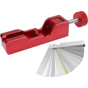 Universal Spark Plug Gap Tool, Spark Plug Gapping Tool for Most 10mm 12mm 14mm 16mm Spark Plugs,Spark Plug Gapper Adjustment Tool (red+Feeler Gauge)