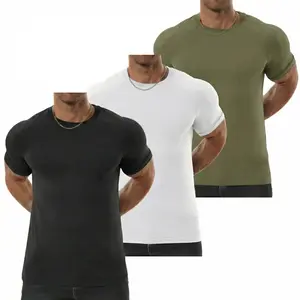 STREVATE Men's Raglan Sleeve Tee, Athletic Tapered Fit, Arm-Enhancing Sleeves, Menswear Wrinkle-Resistant Stretch Fabric Gym Workout T-Shirt Fitness Running Tops