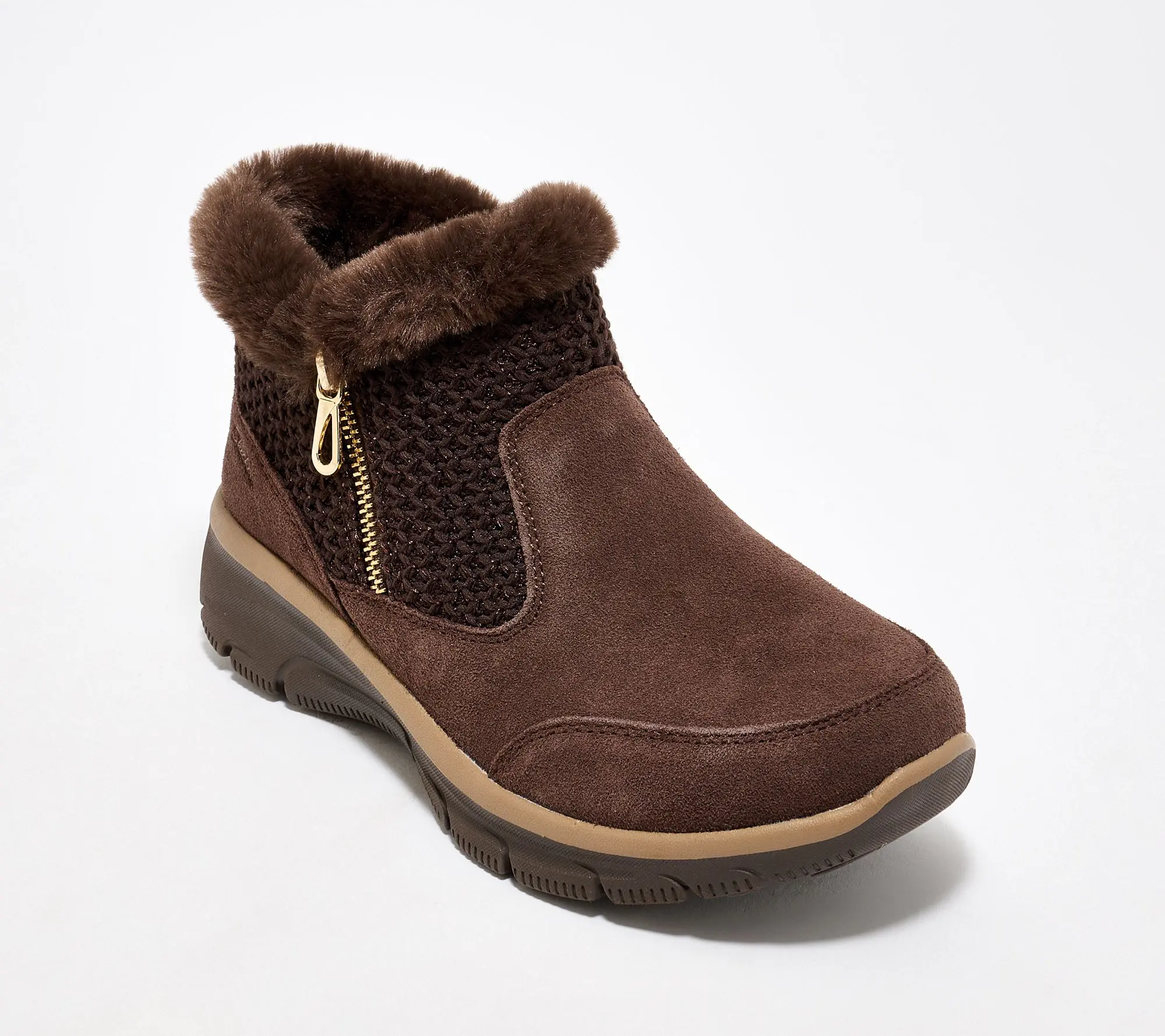 Skechers Slip-ins Easy Going Sweater Knit Ankle Boots