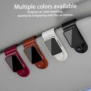 Magnetic stainless steel Car Sunglasses Holder - Sun Visor Glasses Clip & Ticket Card Hanger - Universal Auto Accessories