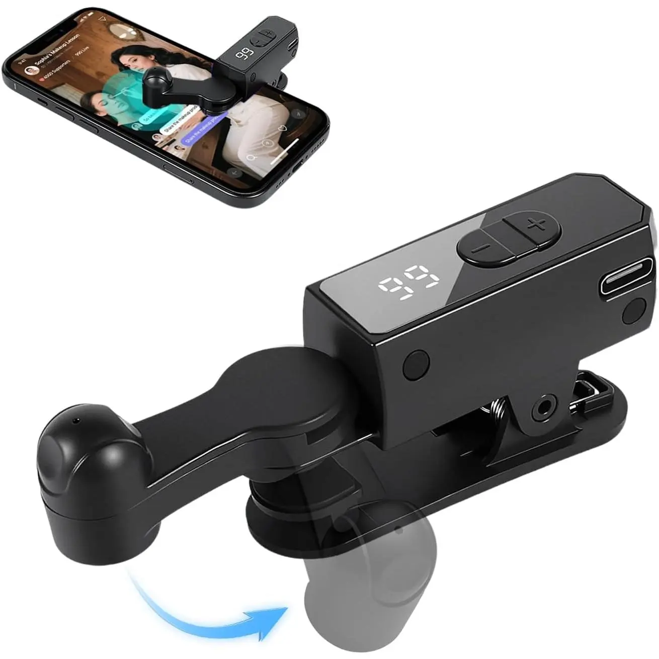 Rechargeable Automatic Clicker Tool - Fast Screen Tap Simulator for Cellphone, Travel Gadgets, Portable Smart Trigger with LED Screen, LED Display, Batteries for Shopping Rewards, Indoor Recreation, Concert Tickets, Auto-Clicking, Live Stream Engagement,,