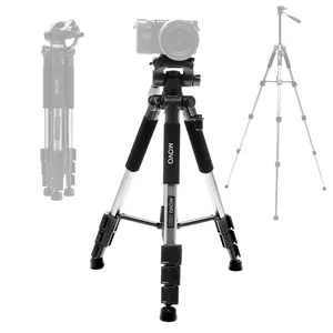 Movo - MV-T5 57-inch Video Camera Tripod Stand with Pan Head - Aluminum Travel Tripod for DSLR Camera with Digital Camera Tripod Mount