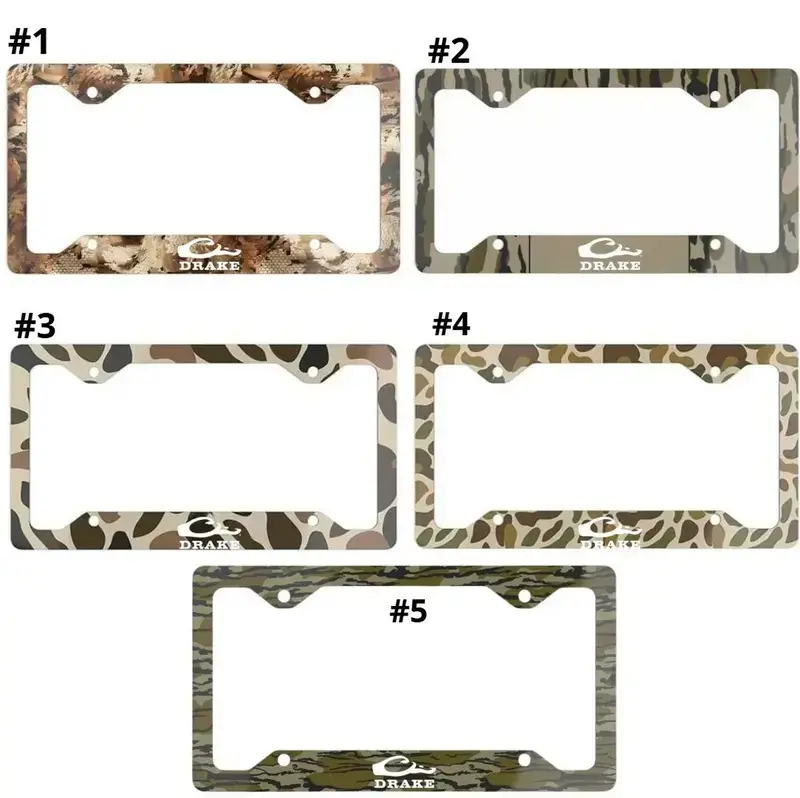 Drake Camo Metal License Plate Frame, Truck Car Tags, Car Decor Gift, Car Accessories
