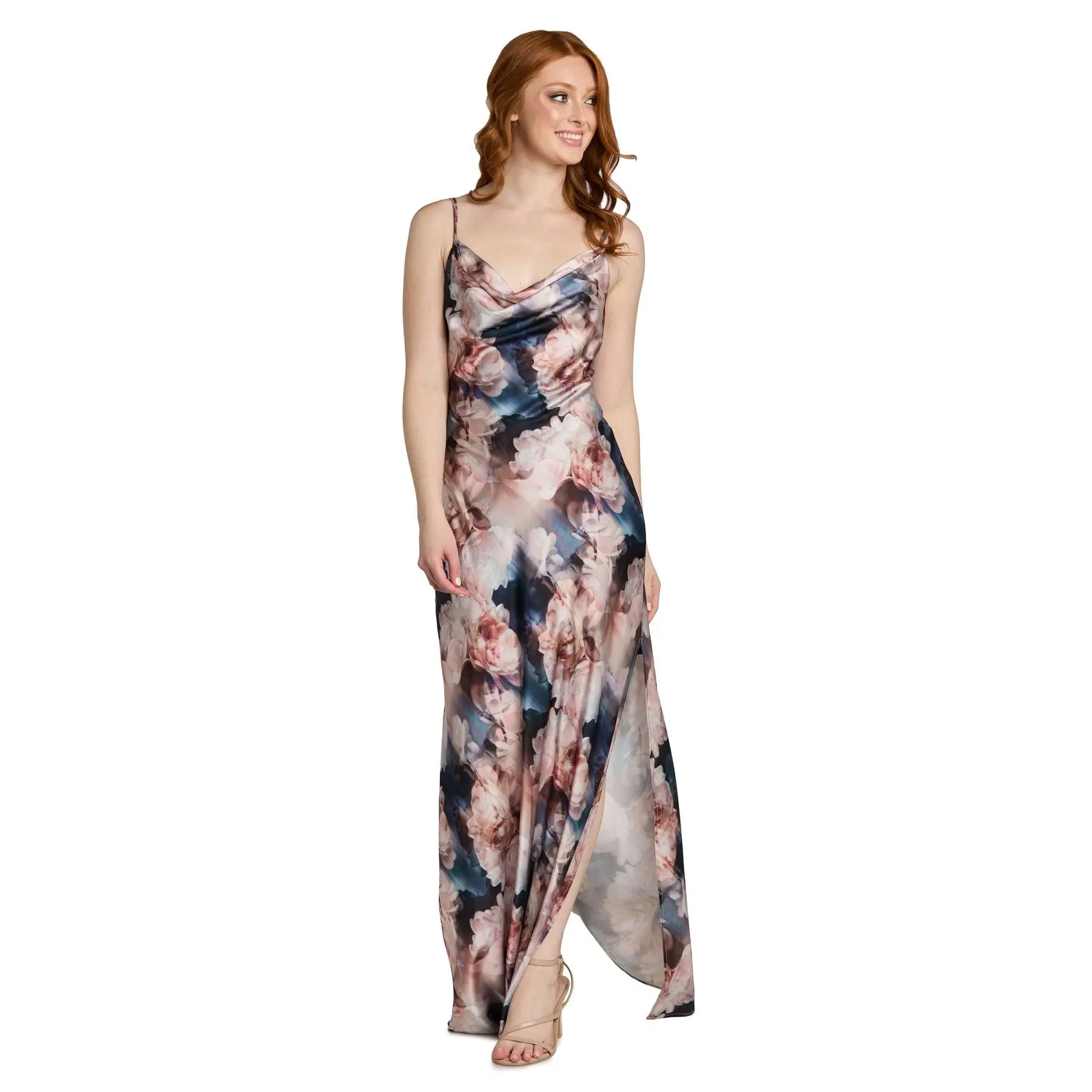 Nella Floral Satin Dress