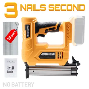 (No Battery) BALKONI Cordless Nail Gun Compatible with Dewalt 20V Battery, 18 Gauge Electric Nail Gun