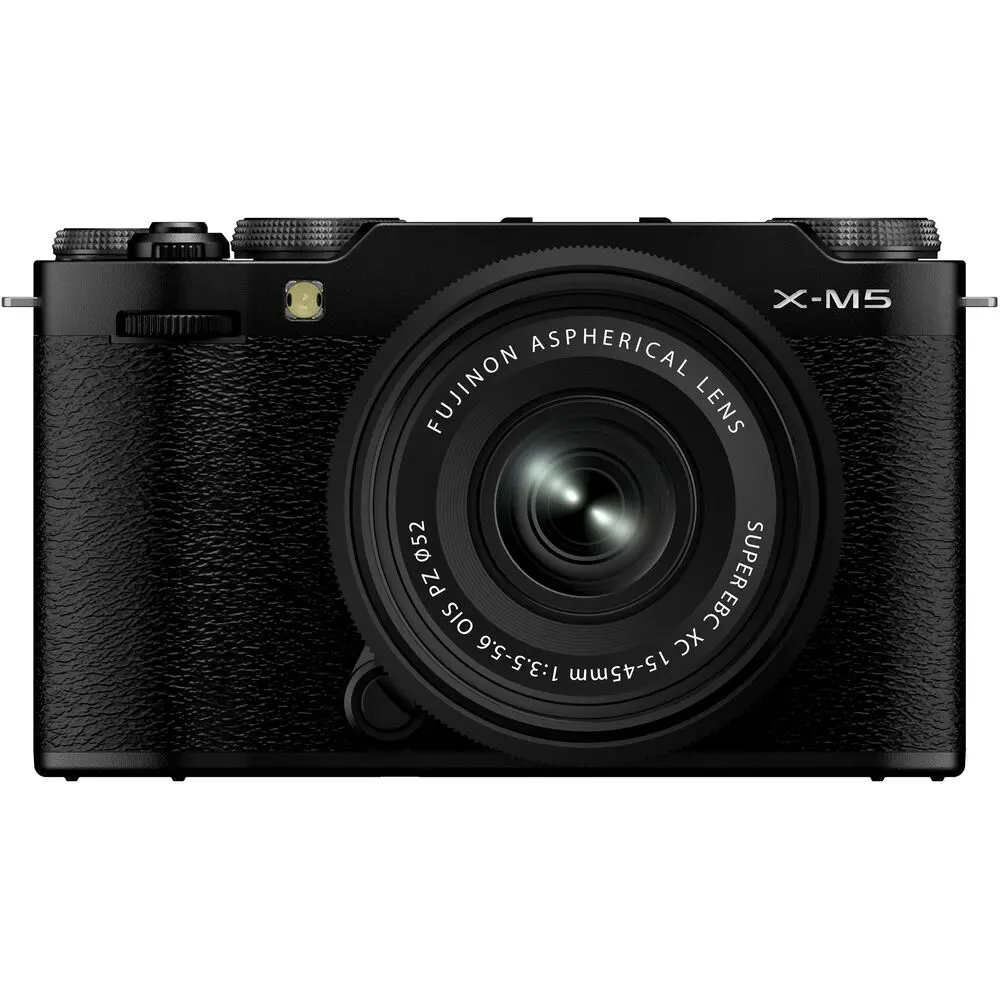FUJIFILM X-M5 Aesthetic Handheld Mirrorless Camera with XC 15-45mm f/3.5-5.6 Lens, Port & Socket Electronic Device (Black), Digital