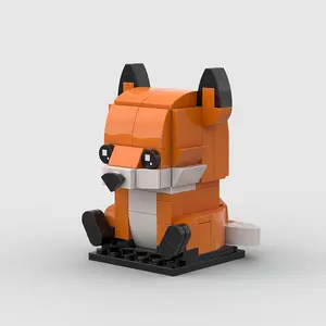 125pcs Fox Building Block Model Set, Creative Building Blocks, Classic Animal Moc Toy, Kids Educational Creative Toy, Perfect Gift for Birthday Halloween Christmas