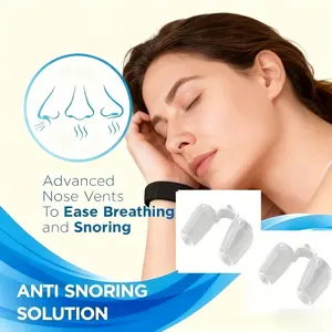 Anti-Snoring Nose Clip - -Grade Nostril Dilator with Snore Device for Sleep Apnea, Sleep Aid for Home & Travel, Comfortable Nose Pad Orthotics