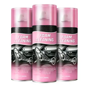 Car interior foam cleaning spray - car fine cleaning interior care package, easy spray cleaner suitable for leather/rubber/plastic, one-step tire polishing, special product for car care