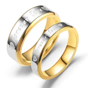 FOREVER LOVE goldenen couple ring between hypotenuse, eternal ring