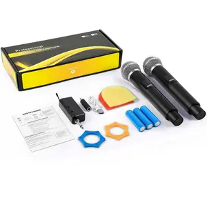 Kaschun KA-582.4GHz Rechargeable Wireless Microphone System, Plug and Play, for Karaoke, Party, Speech, Wedding, Church, Home Use