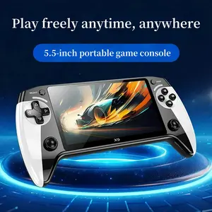 Handheld game console, Handheld Gaming Console, 5.5-inch high-definition large screen, built-in ten emulators, supports TV mode/desktop mode/handheld mode, supports AVI/RMVB/MP4 formats, supports TF card capacity 1GB-128GB