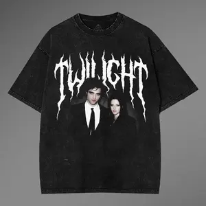 (Collection) Twilight Washed Tee, Horror Movie Shirt, Vintage Cotton T-Shirt for Fan, Casual Menswear, Gift for Fan, Streetwear
