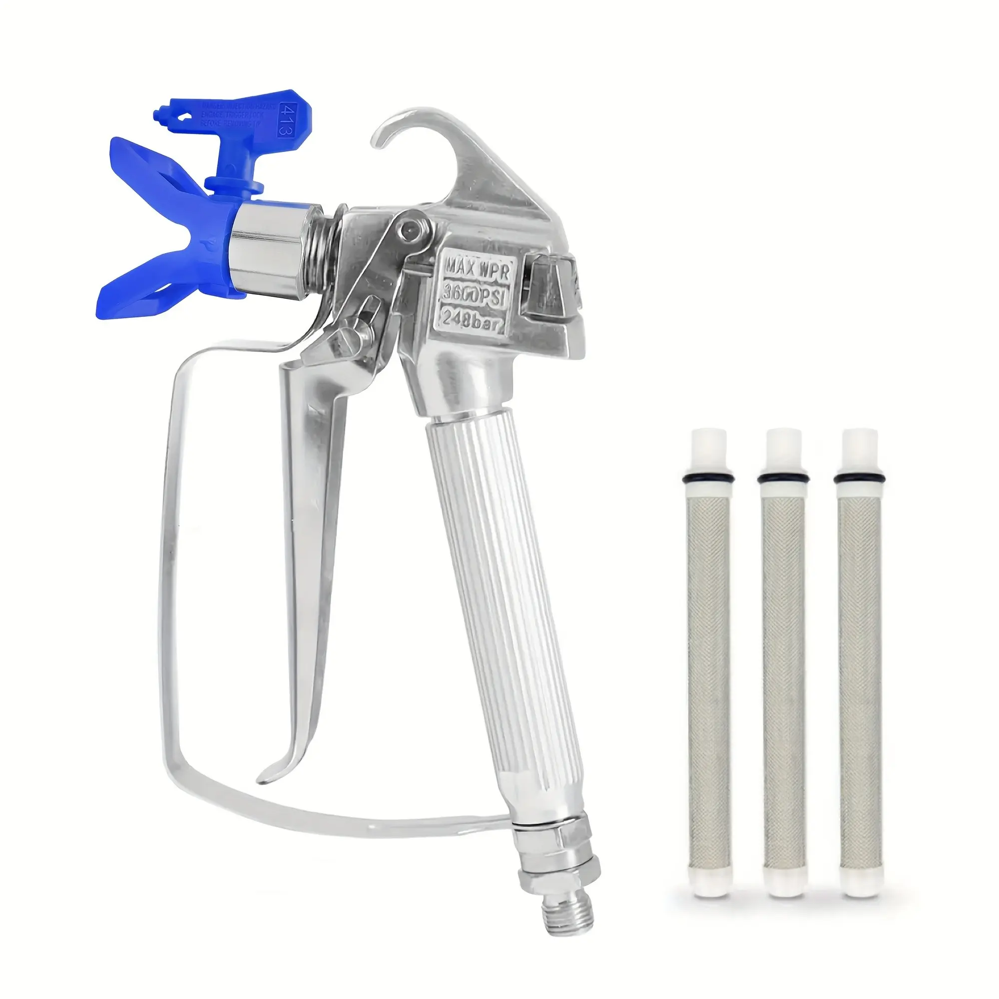 Airless Paint Spray Gun Tool - Heavy Duty 3600psi Pressure Fast Edge Airless Sprayer，Perfect For Painting Walls, Fences, Cars & Boats - Hand-twist Nozzle Protective Cover, 417 Nozzle & Swivel Joint - Easy To Operate