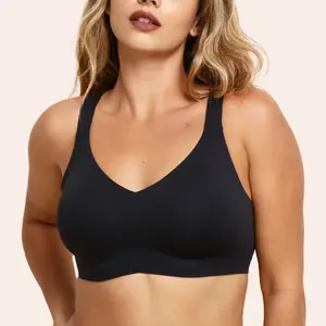 【Live】COMFELIE Plus Size Seamless Bra Soft Support Wireless Bra V Neckline for Everyday Wear EB061/62