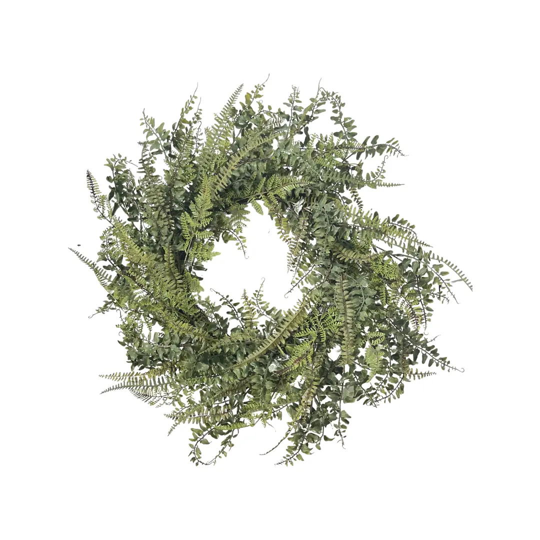 Mixed Fern Wreath 24"