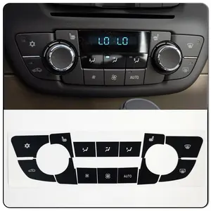 Car Interior Stickers, Scratch-Resistant PVC, Unique Shape, Elegant Design, Ac Control Button Repair Sticker for Buick Regal 08-13, Car Interior Decal
