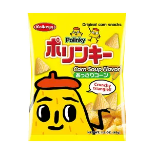 KOIKEYA Corn Potage Crispy Snack Sticks 45g - Japanese Savory Snack, Light & Crunchy