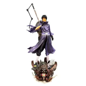 Popular New Product Naruto Figurine Standing Posture Giant Wave Uchiha Dual Head Anime Model Desktop Decoration Ornament Gift