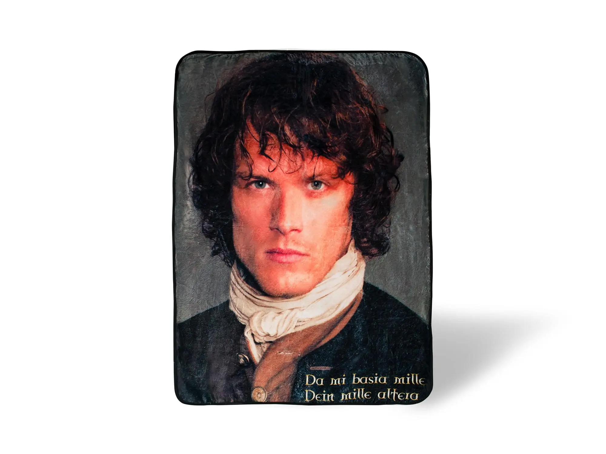 Outlander TV Show Jamie Fraser Print Cozy Fleece Throw Blanket - Soft Texture, 45x60 Inches, Lightweight (Face Portrait Design)