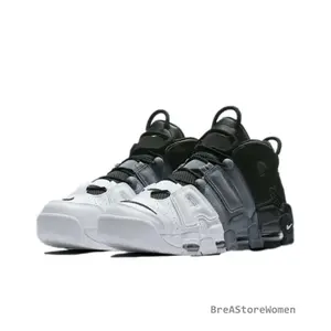 Air More Uptempo Tri-Color Stylish, Comfortable, Trendy, Versatile, Non-Slip Casual Sports Sneakers