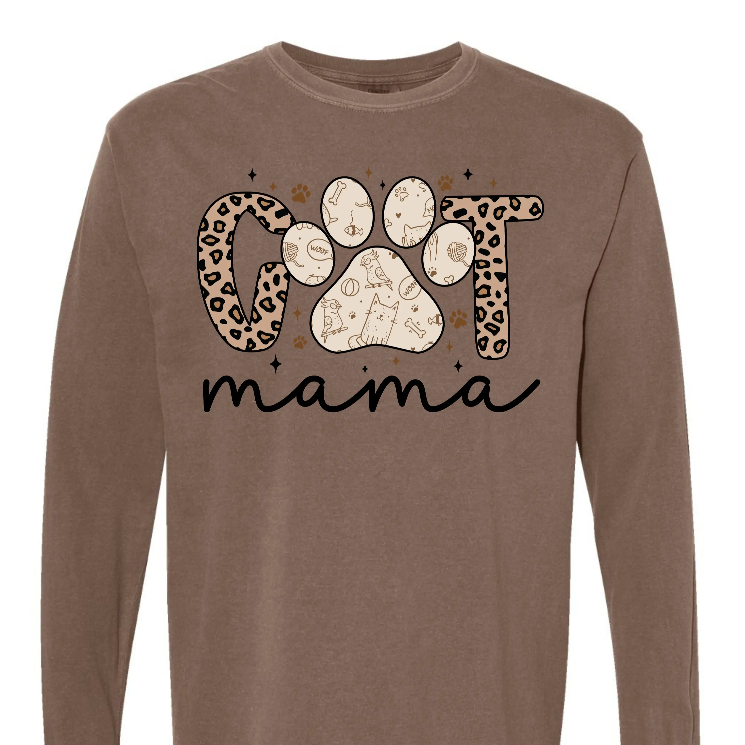 Cat Mama on Comfort color long sleeve