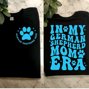 german Shepherd mom shirt dog mama popular cute trending Shortsleeve Top Short Sleeve Unisex Tshirt dog mom black and blue