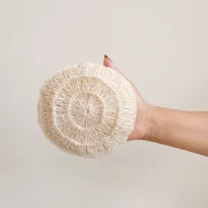 VOLVERde Agave Body Sponge – Large | Plastic-free Exfoliating Shower Plant-based Agave Fiber Ergonomic Strap Fair Trade Bath and Body Sponge