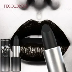 1PC Velvet Matte Black Lipstick, Makeup, Cosmetic, Lip Products, Rich Gothic Style, Non-sticky Formula,  Non-stick Cup, Create A Charming Look, Ideal for Christmas, Halloween, and Holiday Parties