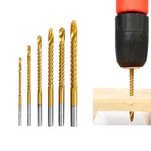 6-Piece Drill Bit Set - Carbide Tip for Glass Tile Brick Cement Concrete Wood - Professional Strength，tools，mechanic tools